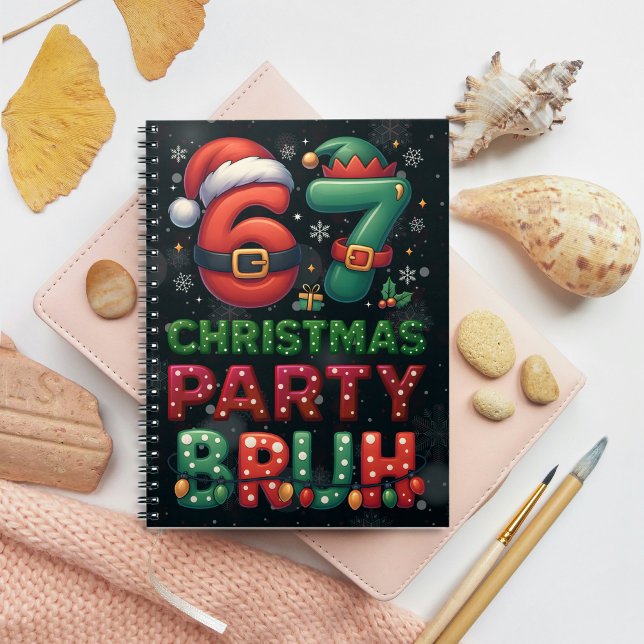 Carnet 67 Meme Six Seven Bruh Drôle Noël 6 7 (Créateur téléchargé)