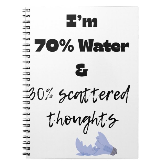 Carnet 70% d'eau et 30% de pensées éparses  (Devant)