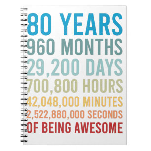 Carnet 80 Ans 960 Mois 29200 Jours Être Une Naissance Mag