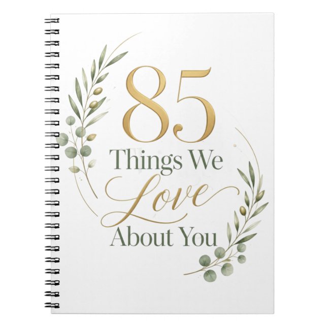 Carnet 85 choses que nous aimons de vous (Devant)