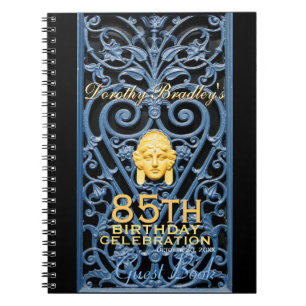 Carnet 85e anniversaire Célébration Art Déco Custom Guest