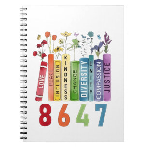 Carnet 8647 Subtle Anti Trump Anti MAGA 86 47 Floral LGBT
