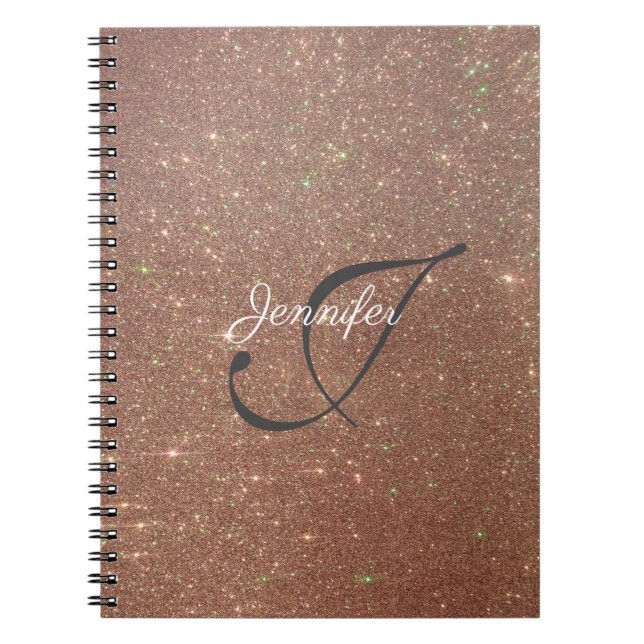 Carnet 8 Option Rose Gold Parties scintillant Moderne Mon (Devant)