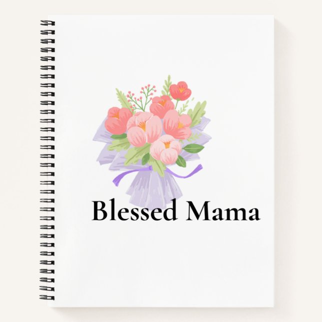 Carnet A beautifully designed “Blessed Mama” notebook  (Devant)