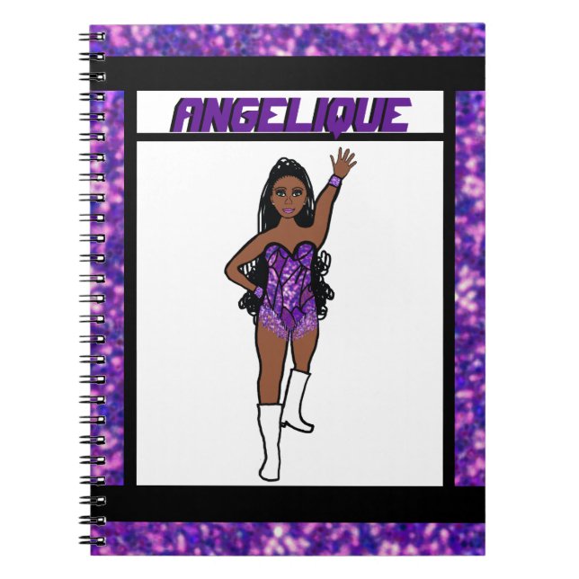 Carnet à charnière violet danseur #1 (Devant)