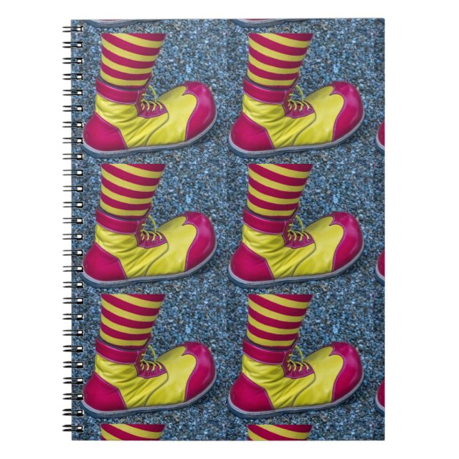 Carnet à chaussures clown rouge et jaune (Devant)