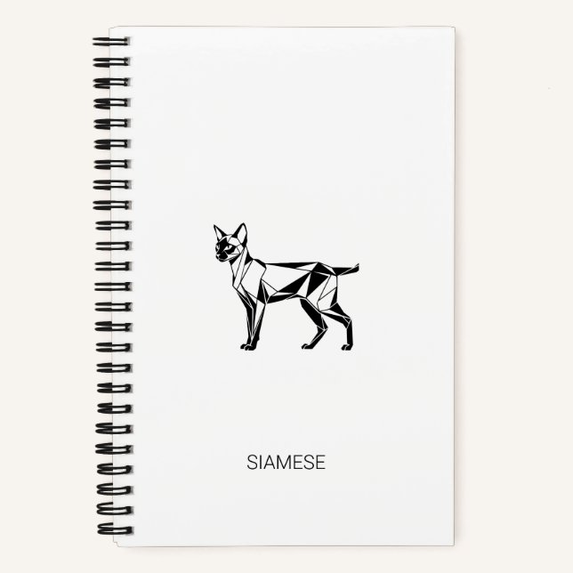 Carnet à couverture rigide géométrique minimaliste (Recto)