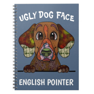Carnet à couverture visage de chien Pointer anglai