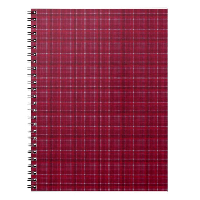 Carnet À damiers rouge Tartan (Devant)