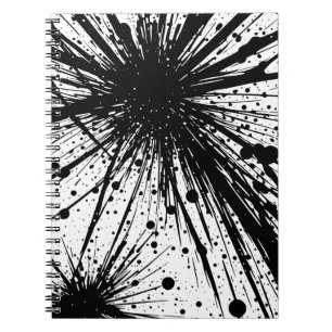 Carnet à éclaboussure d'encre explosive