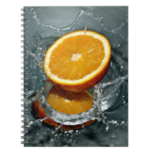 Carnet à éclaboussures orange