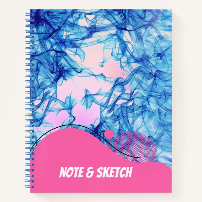 Carnet à encre bleue abstraite (Devant)