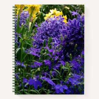 Carnet à fleurs à ressort hyacinth et à jonquille