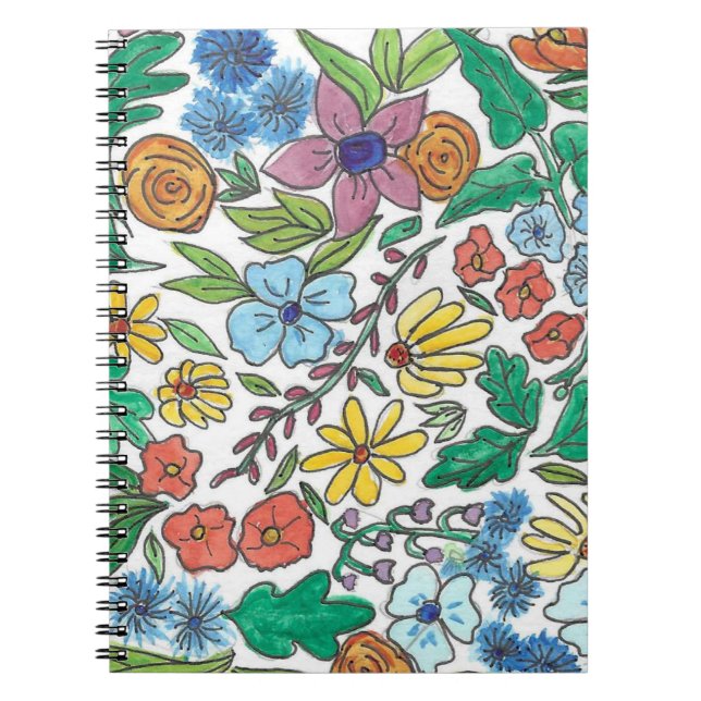 Carnet à fleurs florales (Devant)
