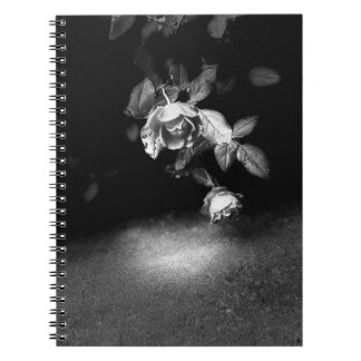 Carnet à fleurs noir et blanc