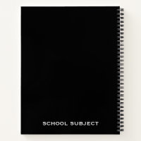 Carnet à gauche personnalisé pour les étudiants