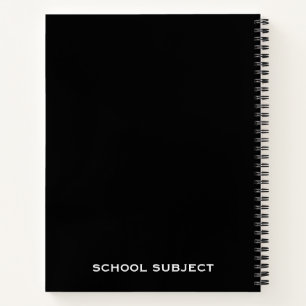 Carnet à gauche personnalisé pour les étudiants