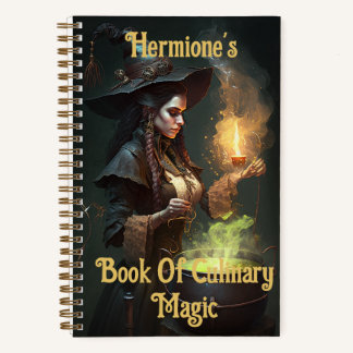 Carnet à la recette cutomisable Sorcière Steampunk