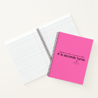 Carnet A La Seconde Turin Hot Rose and Black