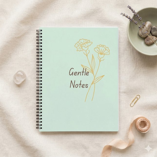 Carnet à l'esthétique minimale Notes douces (Soft and minimal notebook. Perfect for gentle thoughts, journaling, and everyday writing.)