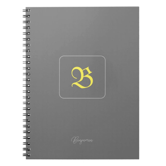 Carnet à lettre dorée personnalisée (Devant)