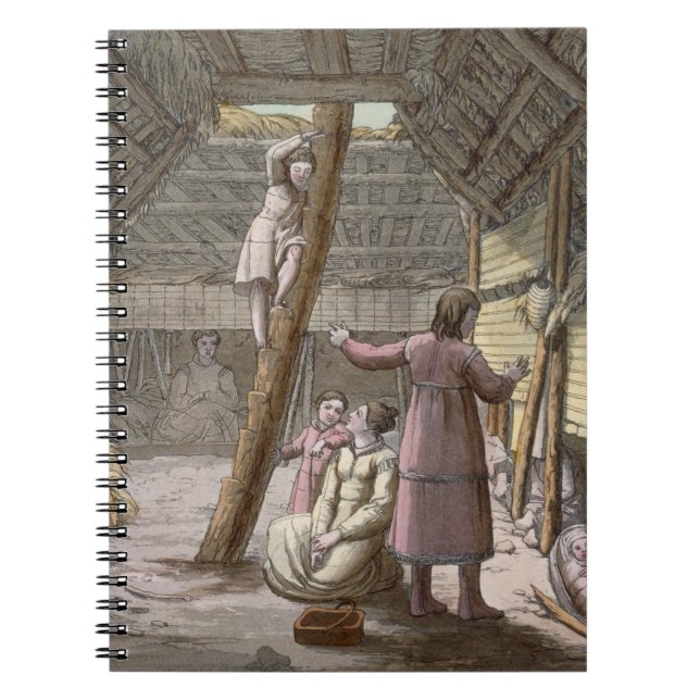 Carnet À l'intérieur d'une maison en Alaska (gravure de (Devant)