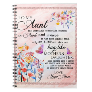 Carnet À Mon Cadeau Tante, Cadeau Papillon De La Nièce