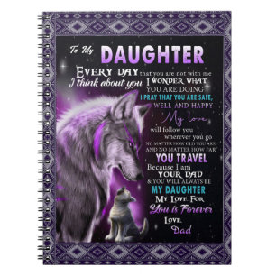 Carnet À Mon Don Fille, Fille Et Papa, Amateurs De Loup