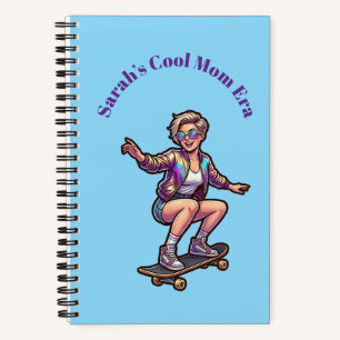 Carnet À mon Ère de Maman Cool   Nom personnalisé Skateur