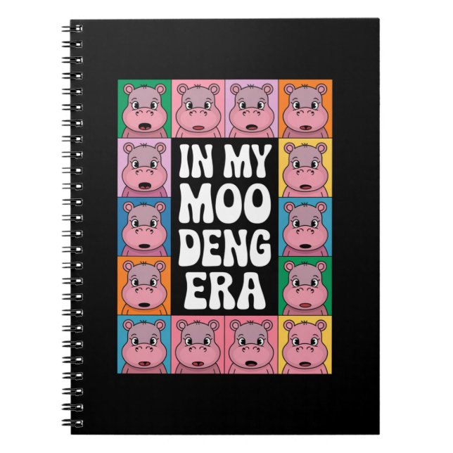 Carnet À mon ère de Moo Deng amateur d'hippopotame Moo De (Devant)