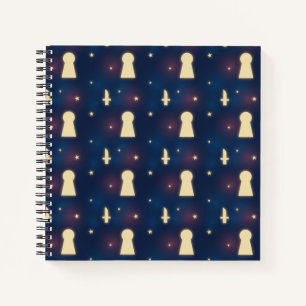Carnet à motif étoile, couteau et trou de serré