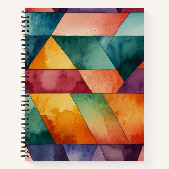 Carnet à motif géométrique en spirale (Devant)