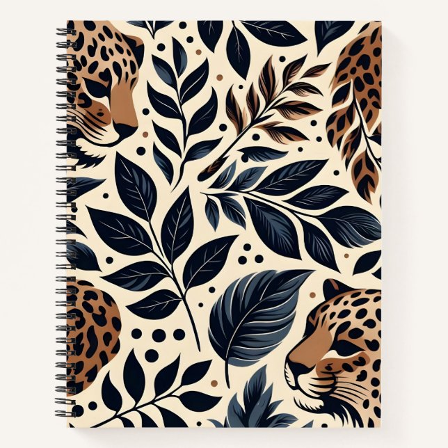 Carnet à motif léopard exotique (Devant)