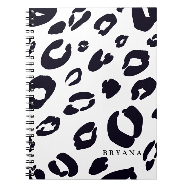 Carnet à motif léopard guépard noir (TOUTE COULEUR (Devant)