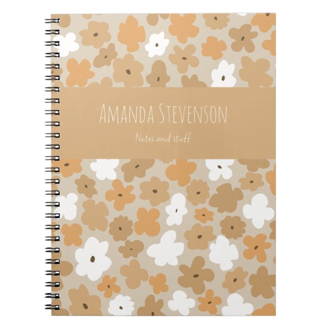 Carnet à motifs floraux rétro (Devant)