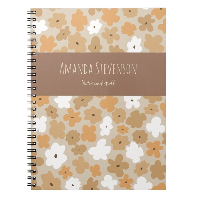 Carnet à motifs floraux rétro (Devant)