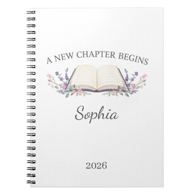Carnet A New Chapter Begins 2026 Personalized (Devant)