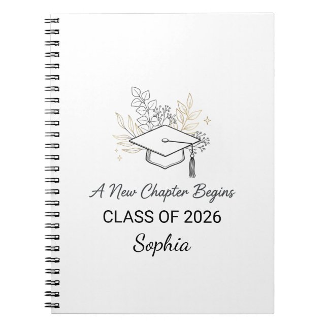 Carnet A New Chapter Begins Class of 2026 Personalized (Devant)