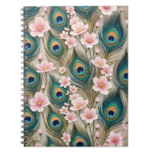 Carnet à plumes de Paon Royal