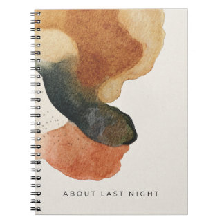 Carnet À propos de la nuit dernière | Aquarelle abstraite