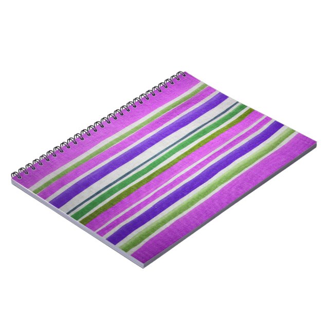 Carnet à rayures multicolores (Côté gauche)