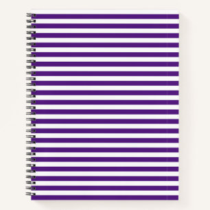 Carnet à rayures violettes/blanches