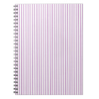 Carnet à rayures violettes et blanches