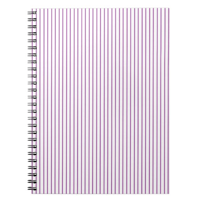 Carnet à rayures violettes et blanches (Devant)