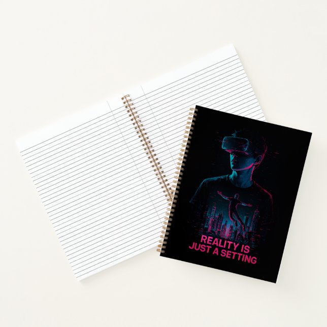 Carnet à reliure spirale Cadre de réalité VR Cyber (Intérieur)