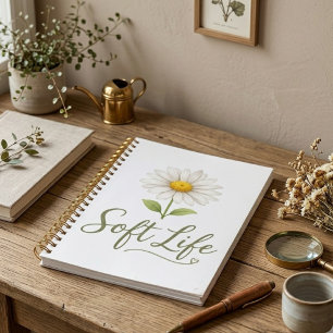 Carnet à reliure spirale en aquarelle de marguerit