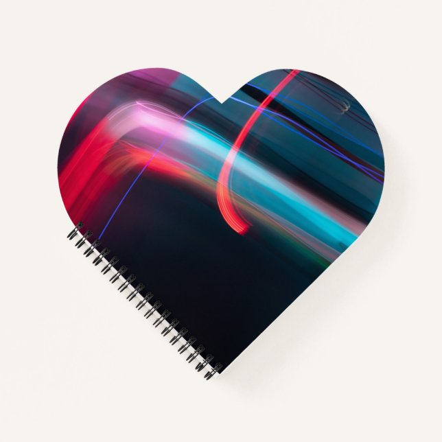 Carnet à reliure spirale en forme de cœur (Devant)