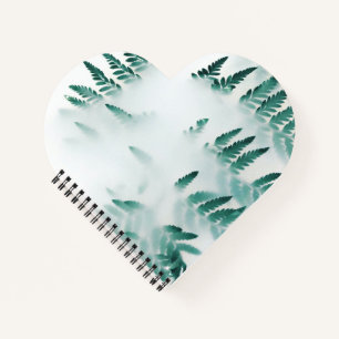 Carnet à reliure spirale en forme de cœur