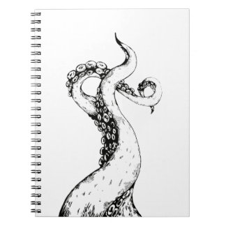 carnet à reliure spirale tentacules de pieuvre