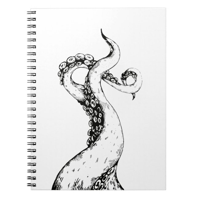 carnet à reliure spirale tentacules de pieuvre (Devant)
